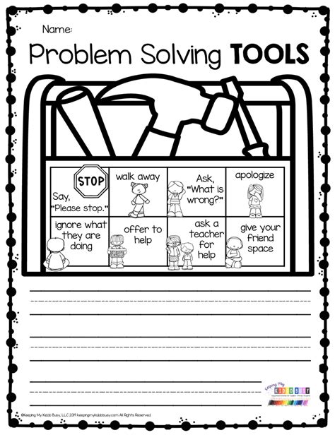 Problem Solving Social Skills Worksheets