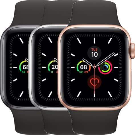 Apple Watch Series 5 44mm Space Grey Aluminium Case With Black Sport