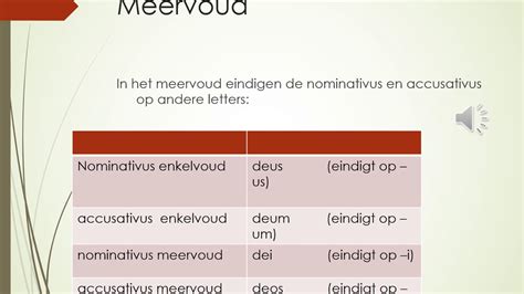 Latijn Nominativus En Accusativus Mannelijk En Vrouwelijk Enkelvoud