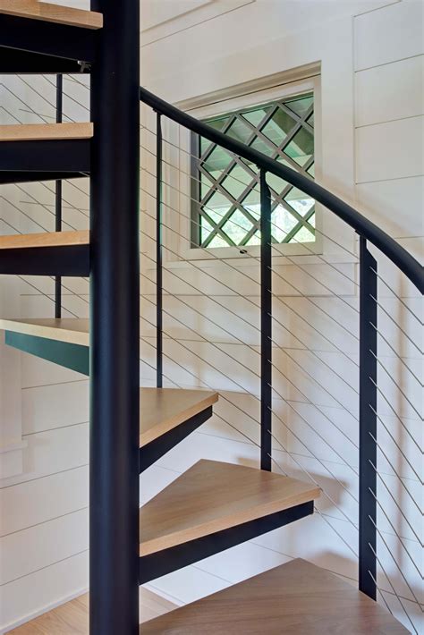 Double Stringer Stairs And Spiral Stairs Nantucket Ma Keuka Studios