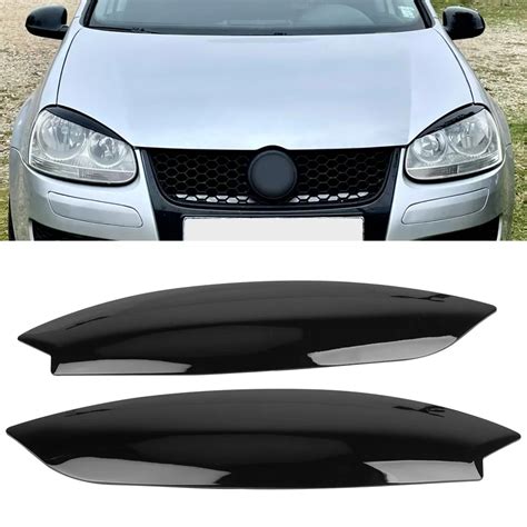 For Volkswagen Chrome Headlights Eyebrow Eyelids Trim Cover Exterior