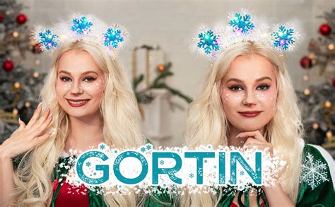 Amazon GORTIN Snowflake Headband Light Up Christmas Headbands LED