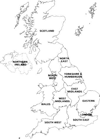 Uk Map Outline With Regions Ashlan Ninnetta