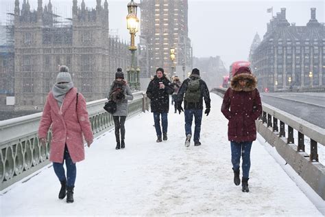 London Weather Forecast Snow Forces Hundreds Of Schools To Close In