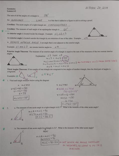 Triangle Congruence Worksheet 2 Answer Key