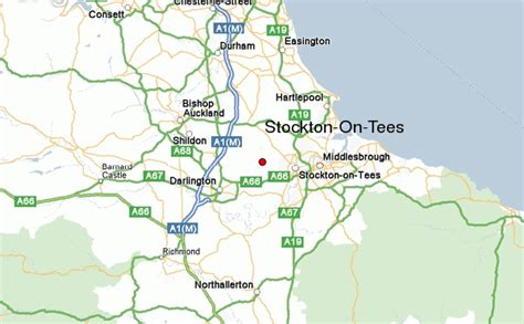 Stockton on Tees Map and Stockton on Tees Satellite Image