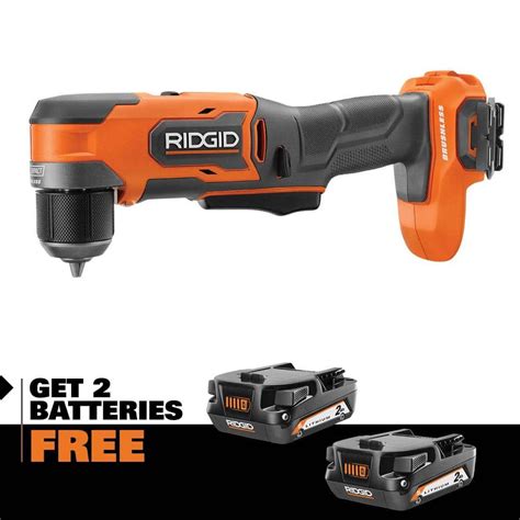 Ridgid 18v Subcompact Brushless Cordless 3 8 In Right Angle Drill With