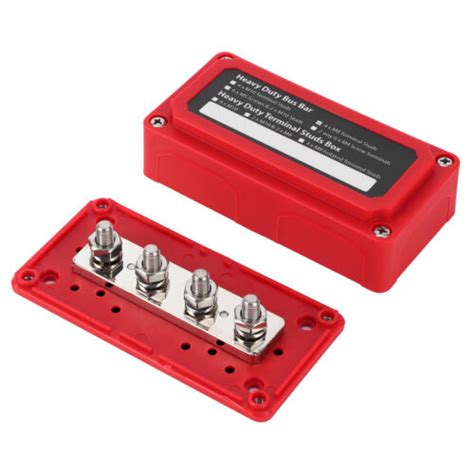 Red A Bus Bar Power Distribution Box V Dc Studs Universal For