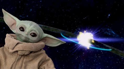 Baby Yoda Destroys A Halo Ring Youtube