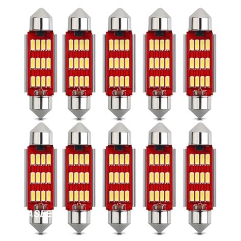 2 6 10pcs Car Festoon Lights 31mm 36mm 39mm 41mm Reading Lights Auto