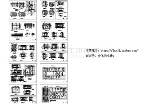 某地3层别墅建施结施cad图纸【建筑平立剖 门窗大样 表 节点详图 结构图 4个cad文件】节点详图土木在线