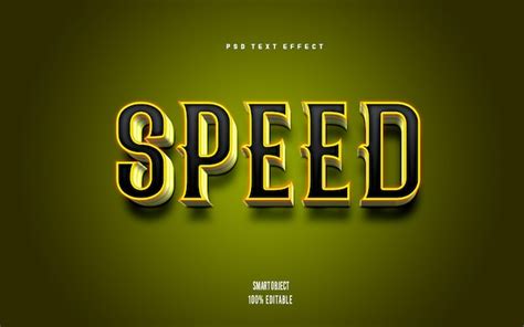 Premium Psd Free Psd Speed Text Style Effect