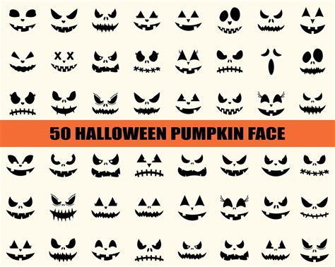 Halloween Pumpkin Face SVG Halloween SVG Pumpkin Face Cut File Cricut Clipart Pumpkin Face ...