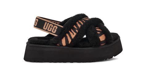 Disco Cross Slide Tiger Print Sandal Ugg