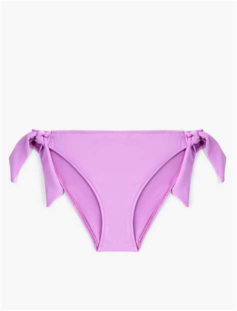 Mor Kadın Basic Bikini Altı Yandan Bağlama Detaylı Normal Bel SAK BM Koton