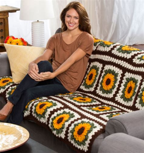 Crochet Sassy Sunflower Afghan Pattern