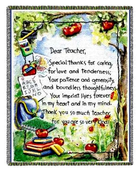 Dear Teacher Woven Blanket