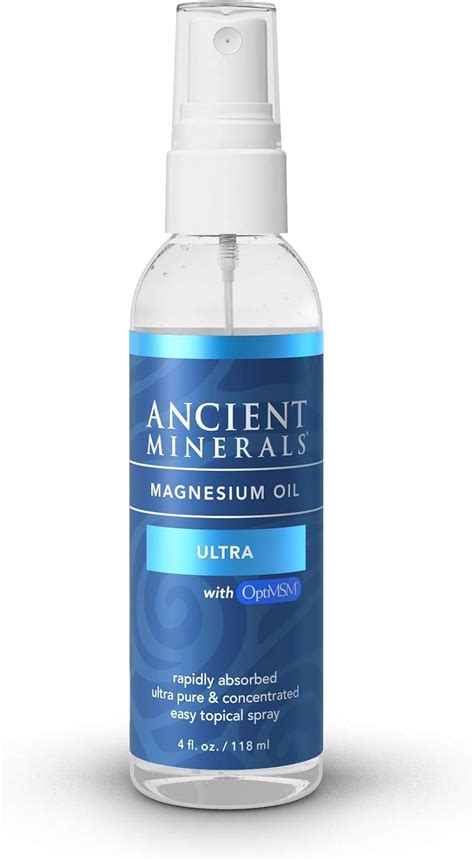 Ancient Minerals Magnesium Oil Spray Ultra With Msm High Concentration