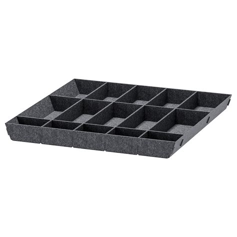 UPPDATERA adjustable organizer for drawer, gray, 24x24" - IKEA