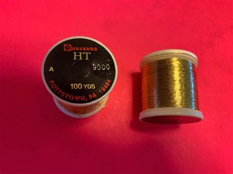 Gudebrod Ht Metallic Rod Wrapping Thread Color No 9000 Gold 100 Yds