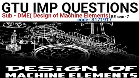 Gtu Imp Questions Dme Design Of Machine Elements Gtu Imp Questions