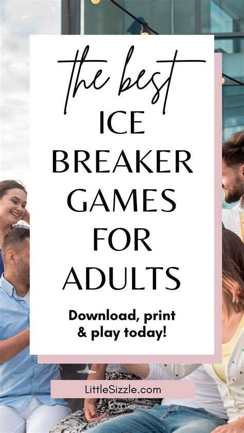 The Best Ice Breaker Games for Adults Printable Conversation Starters ...