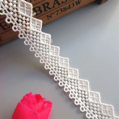 Buy 3 Meter 2cm White Polyester Zigzag Lace Edge Trim