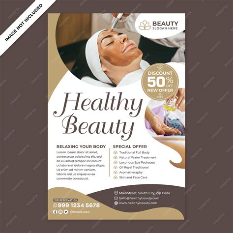 Premium Vector Beauty Spa Poster Promotion In Flat Design Style