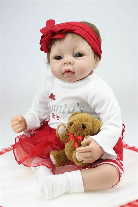 22 Inches 55cm Lovely Silicone Reborn Baby Dolls Realistic Hobbies