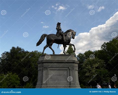 George Washington Statue, Boston Public Garden, Boston, Massachusetts, USA Editorial Image ...