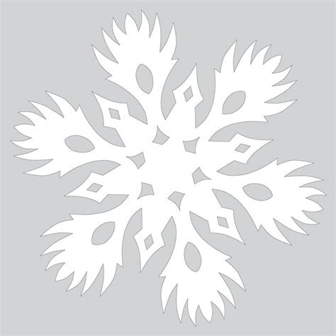 Paper Snowflake with Burning Pattern Cut out Template | Free Printable ...