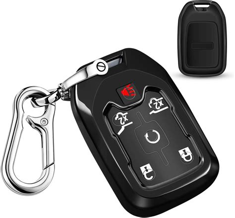 Qbuc For Gmc Key Fob Cover Tpu Protector Case With Keychain For 2019