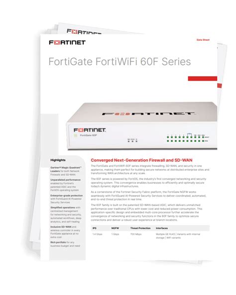 Fortigate Fortiwifi F Series Data Sheet Fortinet