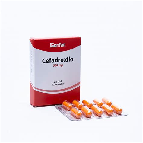 CEFADROXILO 500 MG CAJA X 10 CAPSULAS GENFAR Casa y Salud Droguerías