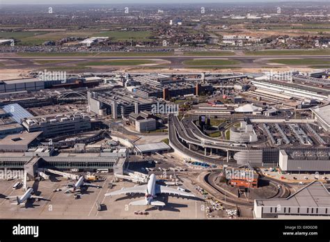 Aerial View Of The London Heathrow Airport Stock Photo Alamy