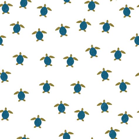 Premium Vector Seamless Pattern Sea Turtles Cute Marine Turtle In