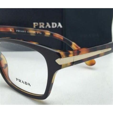 Prada Eyeglasses Vpr S Ubs O Top Brown On Tortoise Frames