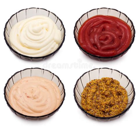 Ketchup Mayo Mustard And Sauce Stock Image Image Of Spices