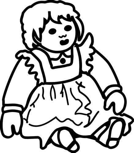 Doll Outline Drawing