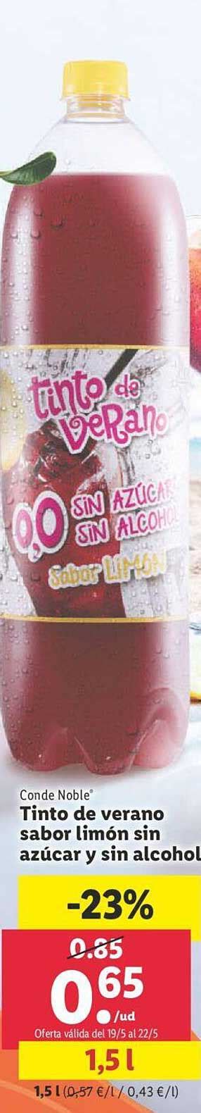 Oferta Conde Noble Tinto De Verano Sabor Lim N Sin Az Car Y Sin Alcohol