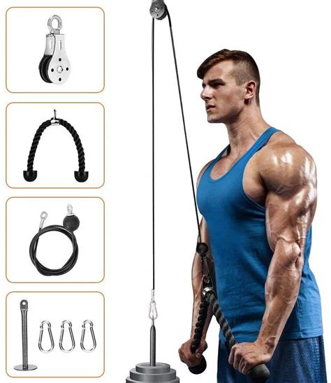 Buy Elikliv Pulley System Gym Fitness Pulley Cable Machine LAT