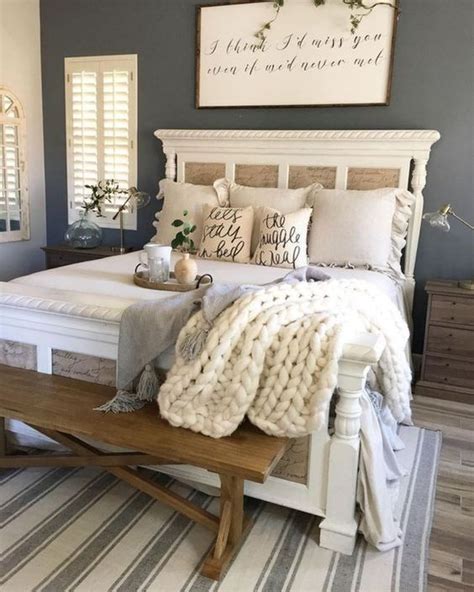 Farmhouse Bedroom Decor With Dark Furniture