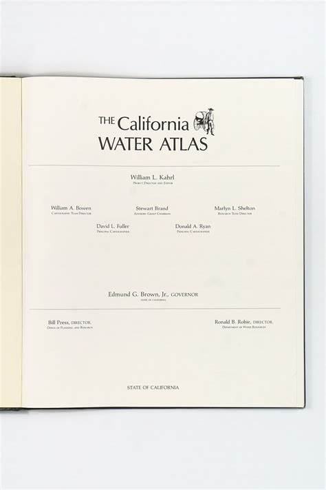 California Water Atlas, 1979