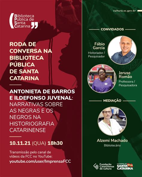 FCC Fundação Catarinense de Cultura Roda de Conversa Antonieta de