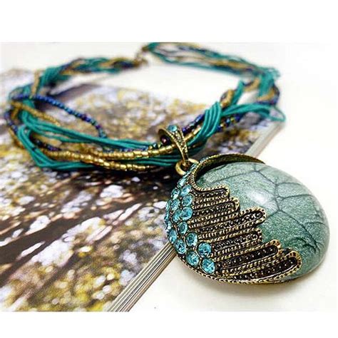 Cheap Women Jewelry Gem Crystal Multilayer Beads Chain Handmade Bohemia Style Retro Necklace Joom