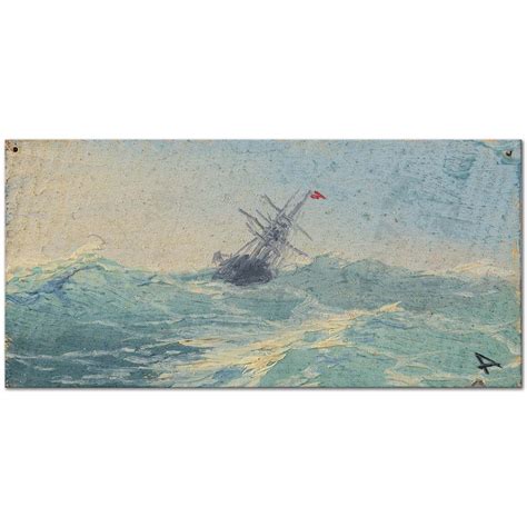 A Ship In A Stormy Sea By Ivan Aivazovsky As Art Print Canvastar