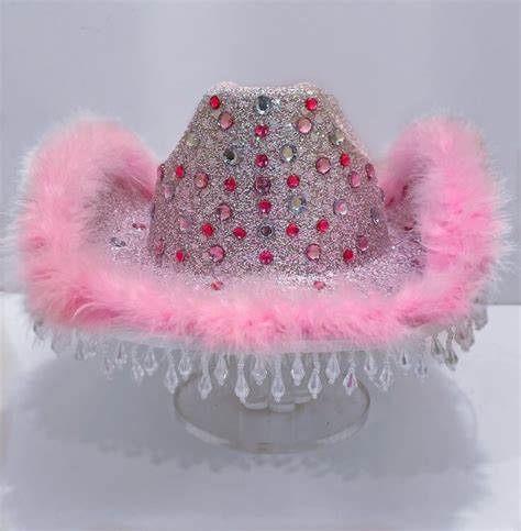 Rhinestone And Glitter Cowboy Hat Fully Custom Tiktok Cowgirl Hat Made