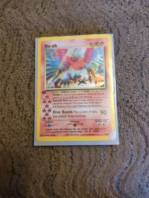 Ho Oh Re Dition Holo Rare Pok Mon Neo Revelation Lp Eur