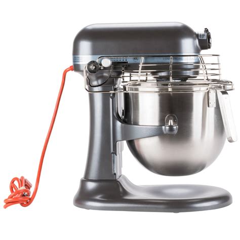 Pewter Kitchenaid 8 Qt Commercial Mixer And Bowl Guard Ksmc895dp