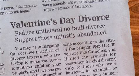 Valentines Day Divorce Ad In Nebraska Paper Marys Advocates